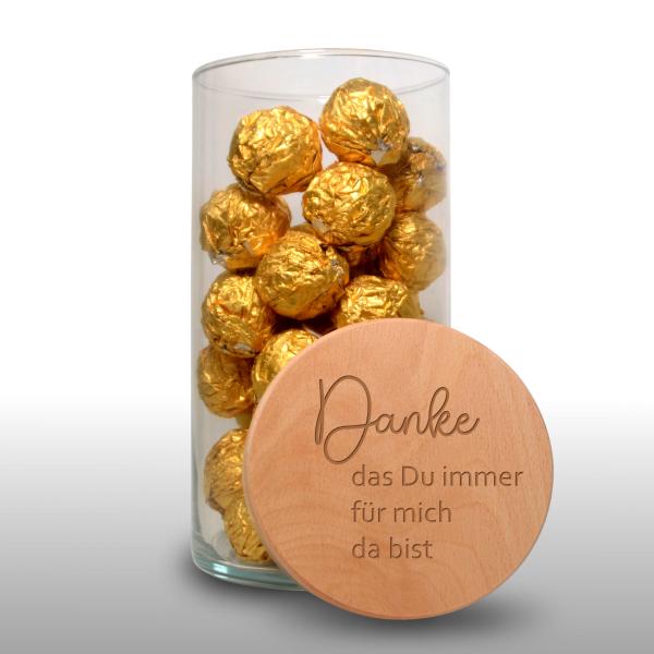 Geschenkglas Vorratsglas mit Gravur Danke das für mich da bist